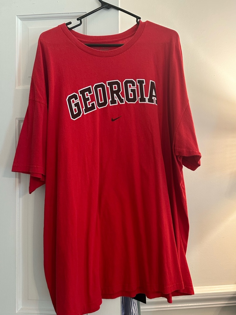 Nike Red Georgia Short-Sleeve Tee with Arch Script